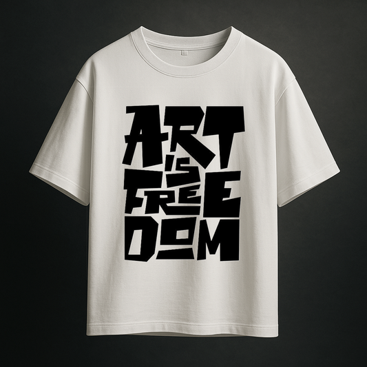 Art Is fredom Oversize Drop shoulder t shirt