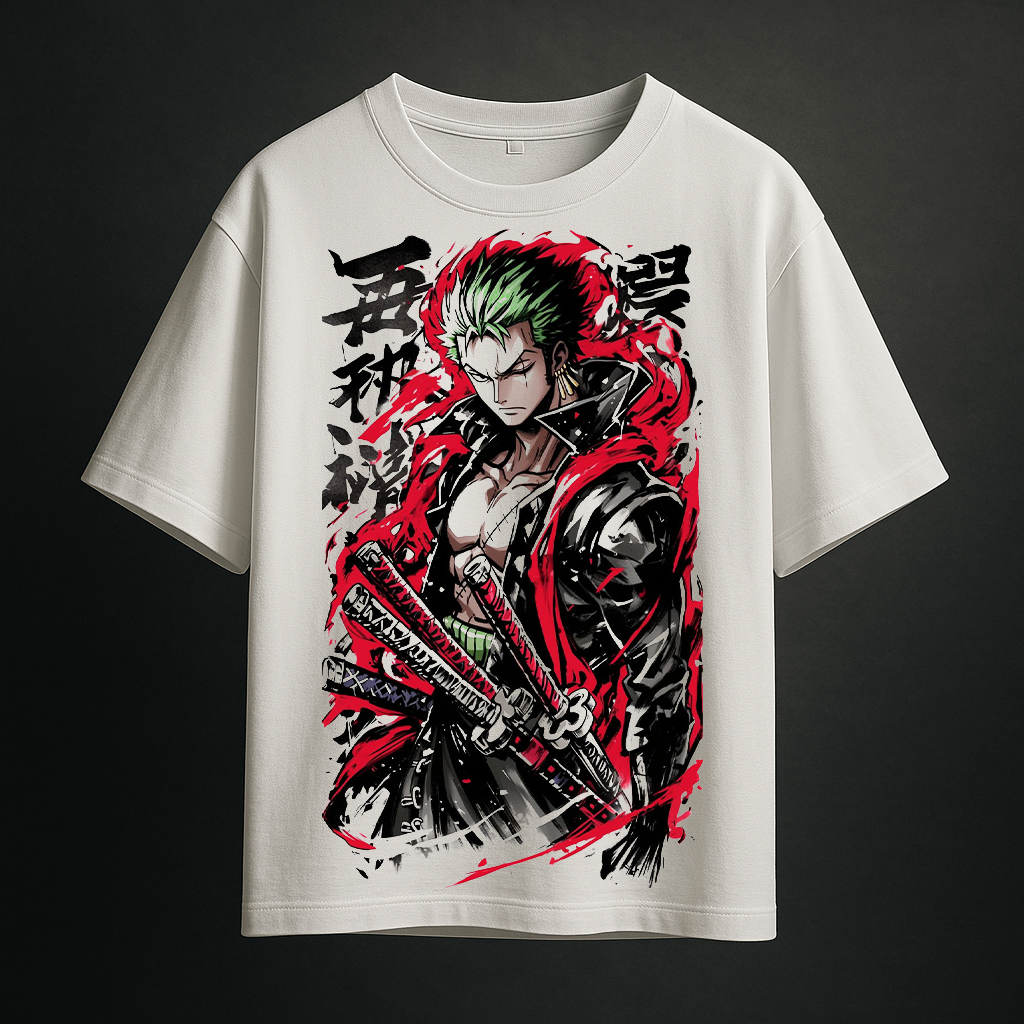 Zoro V2 white oversize t shirt