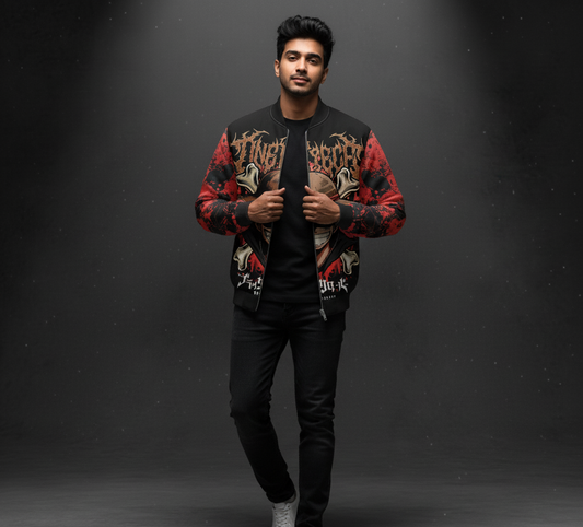 Black clover Unisex AOP Bomber Jacket