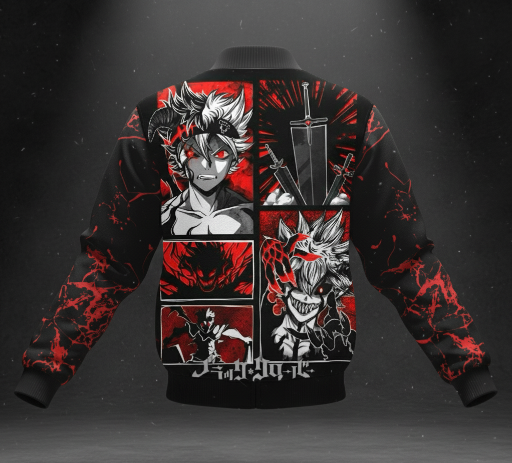 Black clover Unisex AOP Bomber Jacket