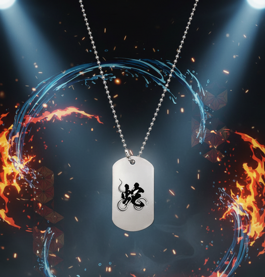 Serpent breathing Dog Tag