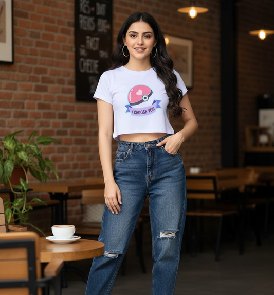Pokemon I Choose You Crop Top