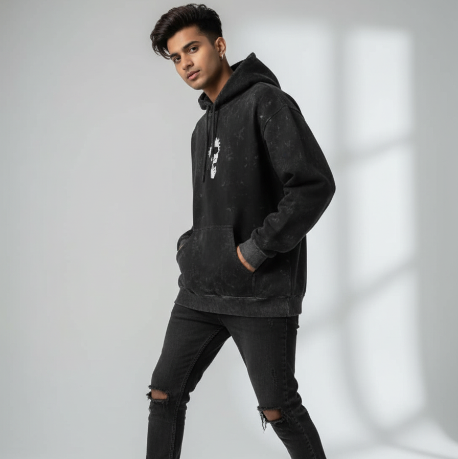 Gojo Unisex Acid Washed Hoodie