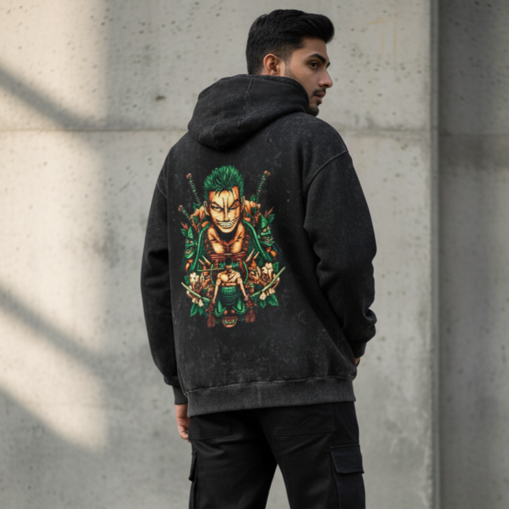 Zoro Unisex Acid Washed Hoodie