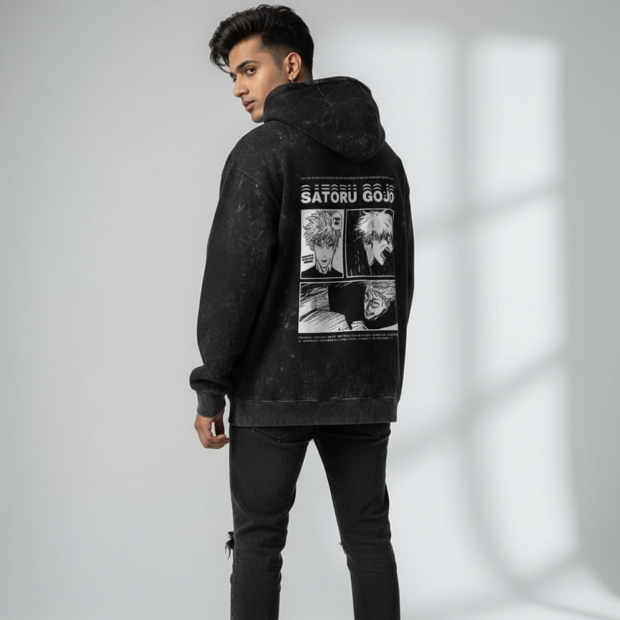 Gojo Unisex Acid Washed Hoodie
