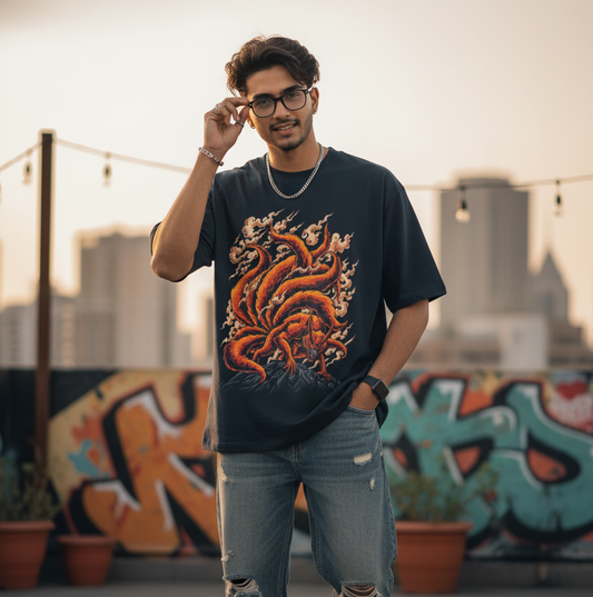 9 tails Unisex Oversized Classic T-Shirt