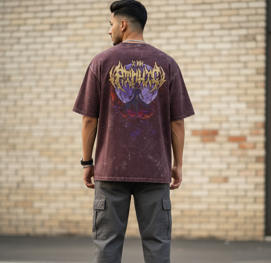 Shadow Acid Washed Oversized Tee