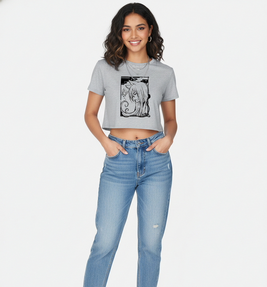 Silver Fox Tomoe Crop Top