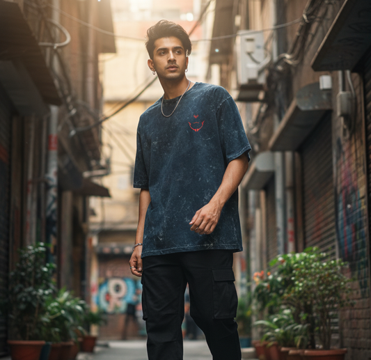 Sukuna Acid Washed Oversized Tee