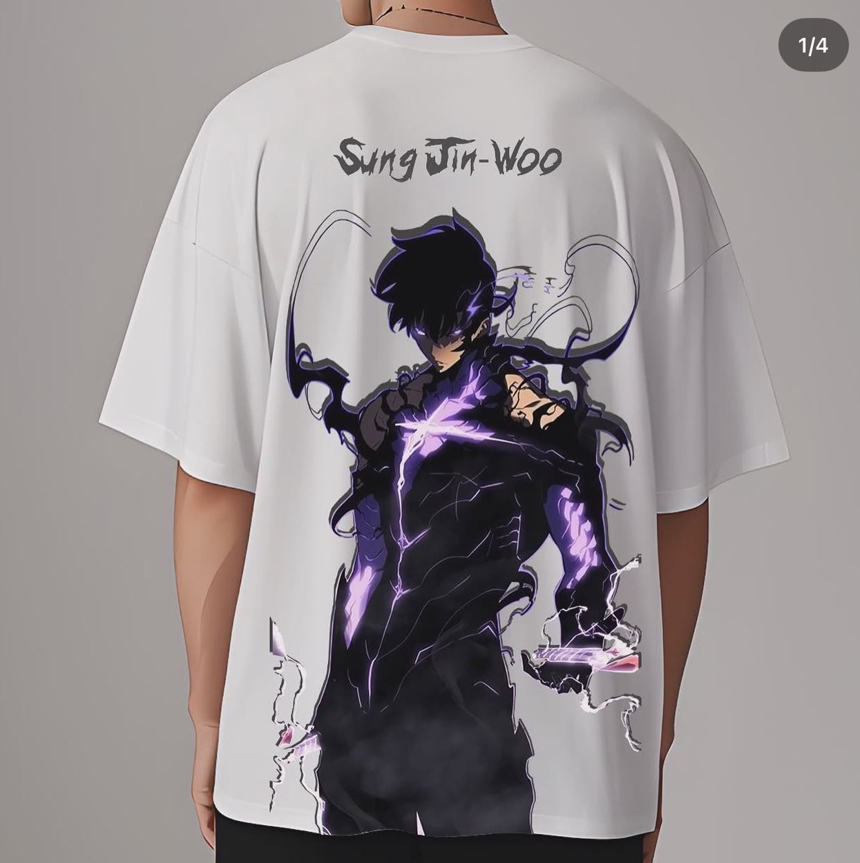 Solo leveling Arise Reflective oversize drop shoulder t shirt