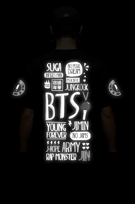 BTS TRUE ARMY Reflective oversize t shirt